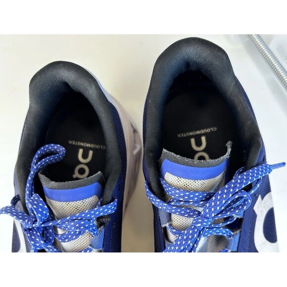 On Cloud Cloudmonster Womens Size 9 Helion Cloudtec Running Shoes Blue And White - Picture 7 of 9